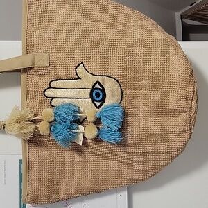 Large tote evil eye